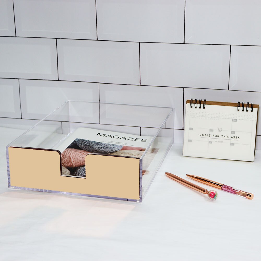 Paper Dispenser File Folder Flat Document Storage Box A4 Acrylic Letter Tray Desk Accessories Holder