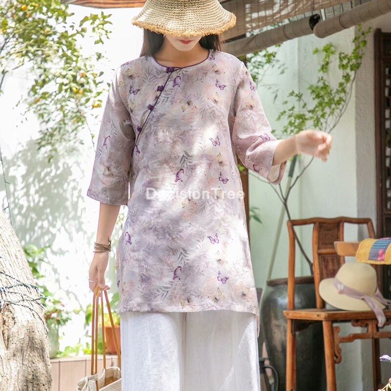 woman's chinese traditional clothing shirts ancient chinese cheongsam qipao blouse tops chinese style cheongsam top: color3 / XL