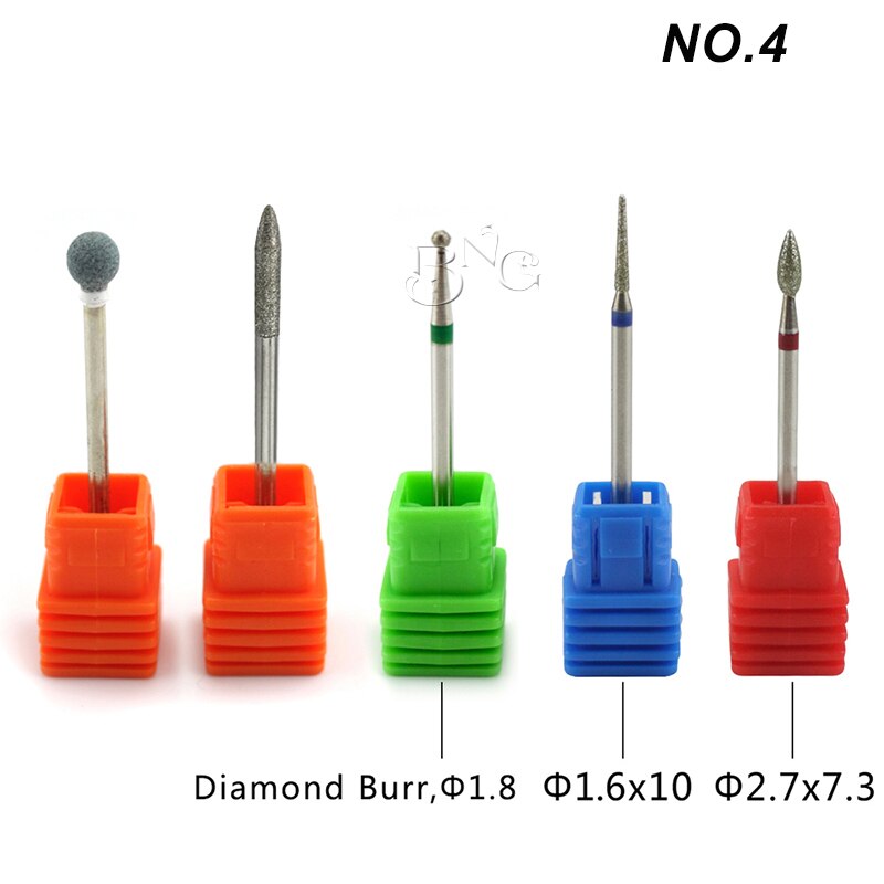 Diamant stål borr bits uv gel ren borste elektrisk maskin filar manikyr damm rengöring tillbehör: Nd -b11