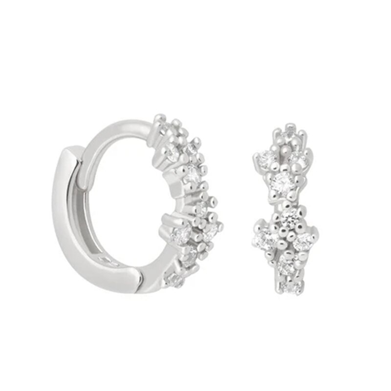 Inmaker 925 Sterling Zilveren Oorringen Ronde Oor Ringen Voor Vrouwen Lover Hart Bruid Oorbellen Huwelijkscadeau Fijne Sieraden: 12