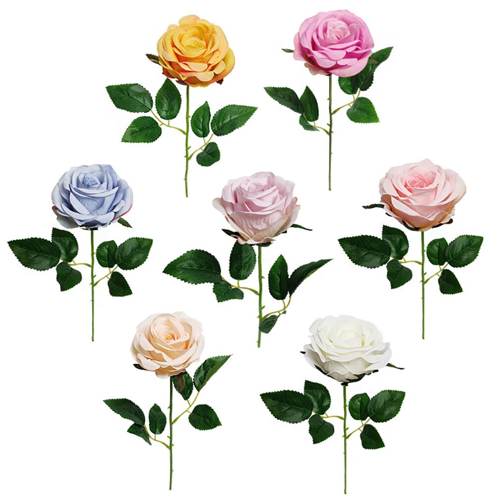 Kunstbloemen Kunstbloemen Rose Kunstmatige Bloemen Boeket Voor Decoratie 7 Kleuren