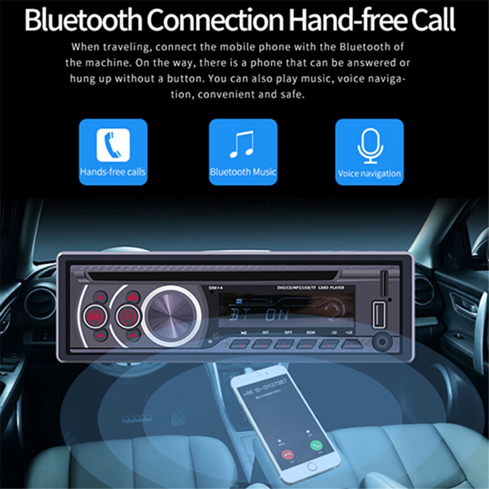 1 din bil dvd  mp3 afspiller bluetooth bil multimedie afspiller video output cd vcd usb tf fm radio til vw til bmw toyota mazda