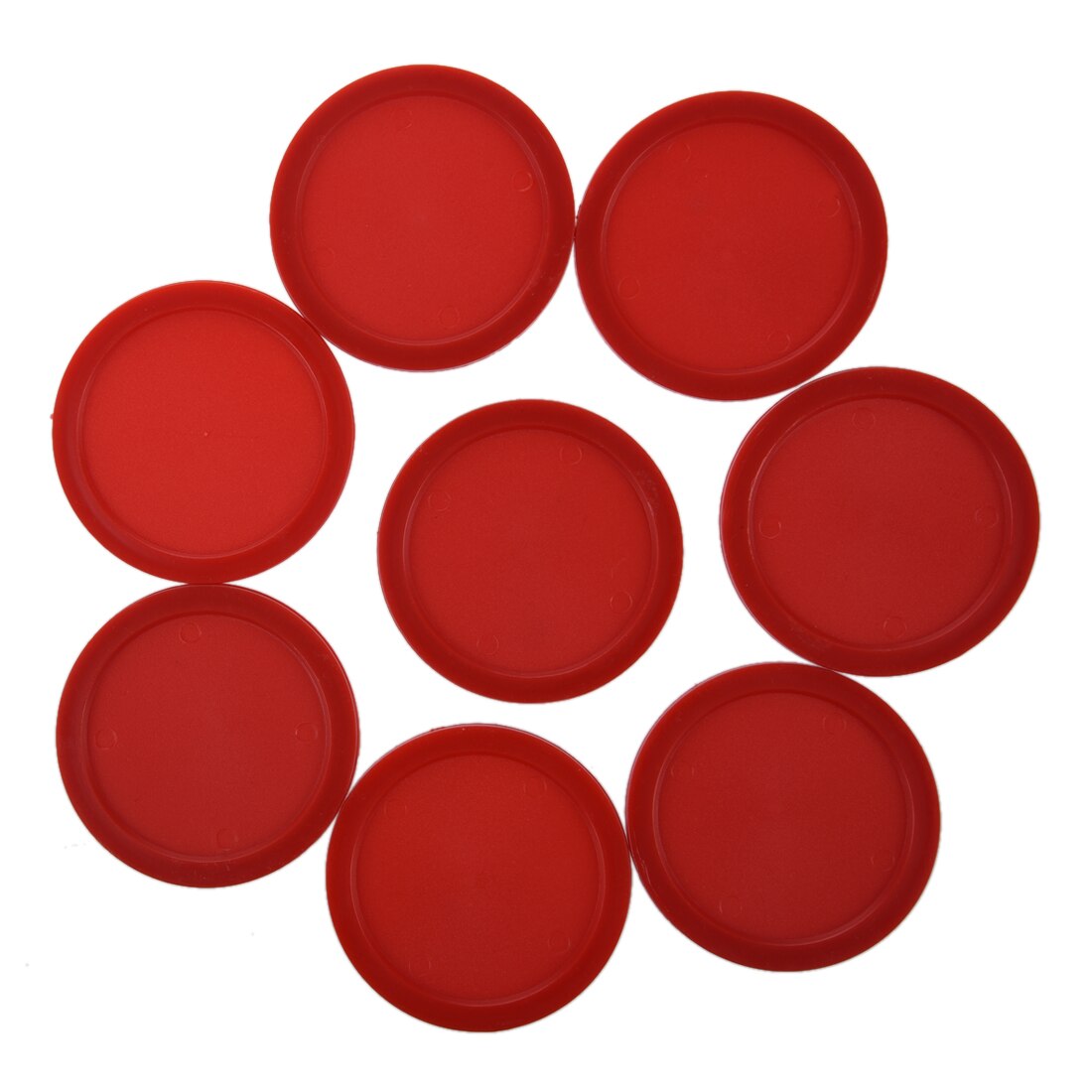 Red air hockey sæt  (8 stk . 63 mm air hockey puck)