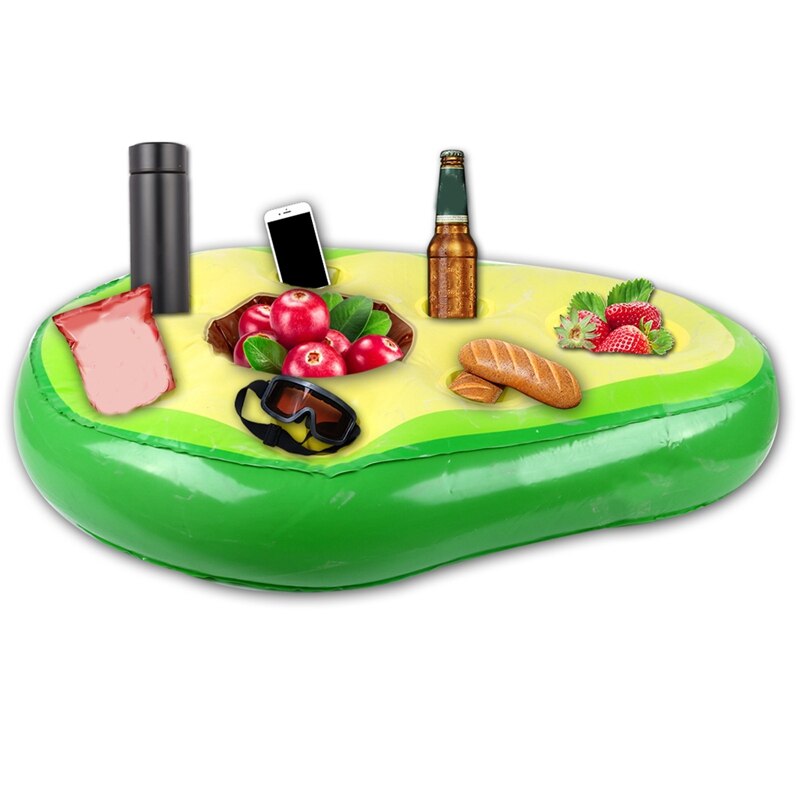 Flotador inflable para bebidas de aguacate, soporte para bebidas, Enfriador de piscina de gran capacidad, barra flotante para servir bebidas, ensalada y fruta