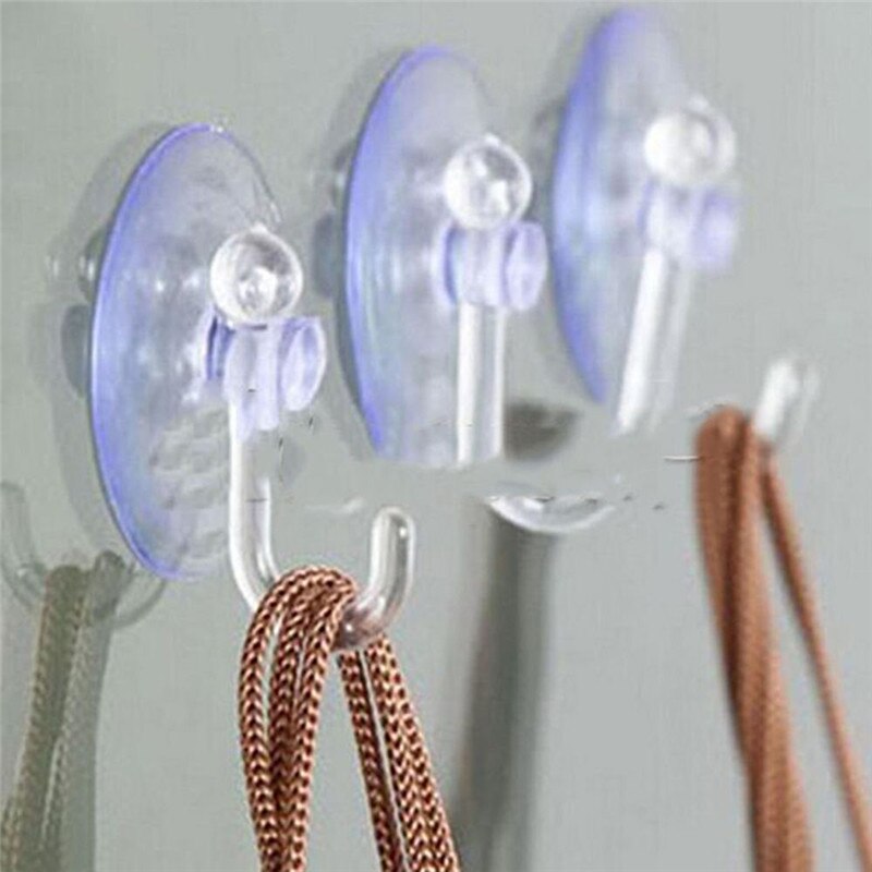 5/10 st starka transparenta sugkrokar självhäftande glasfönster väggkrokar hängare kök badrum sugkopp suger