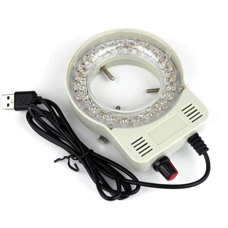 White Adjustable 6500K 5500K USBLED Ring Light illuminator Lamp Industry Stereo Microscope Camera Magnifier DC 5V Adapter