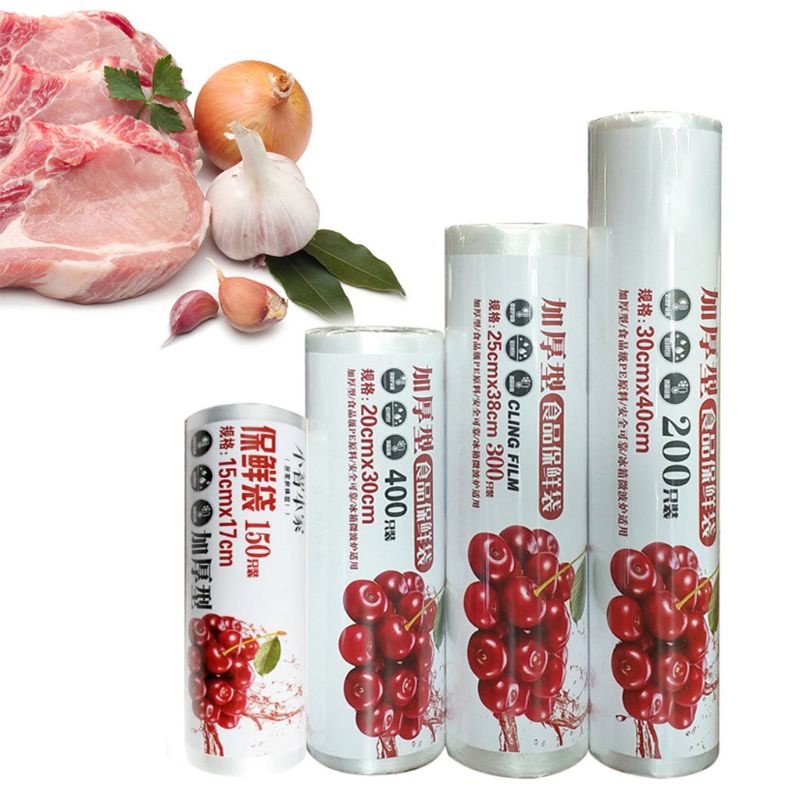 Multipurpose Plastic Storage Wrap Clear Food Produce Bag for Bread Fruits Vegetable Safe Contact Sealed Home Preservation