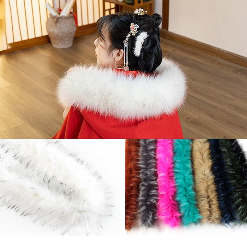 1M Faux Wasbeer Bont Lint Tapes Diy Kleding Naaien Pluizige Bekleding Trimmen Stof Woondecoratie Naaien Kostuum Kraag Hoed ambachten