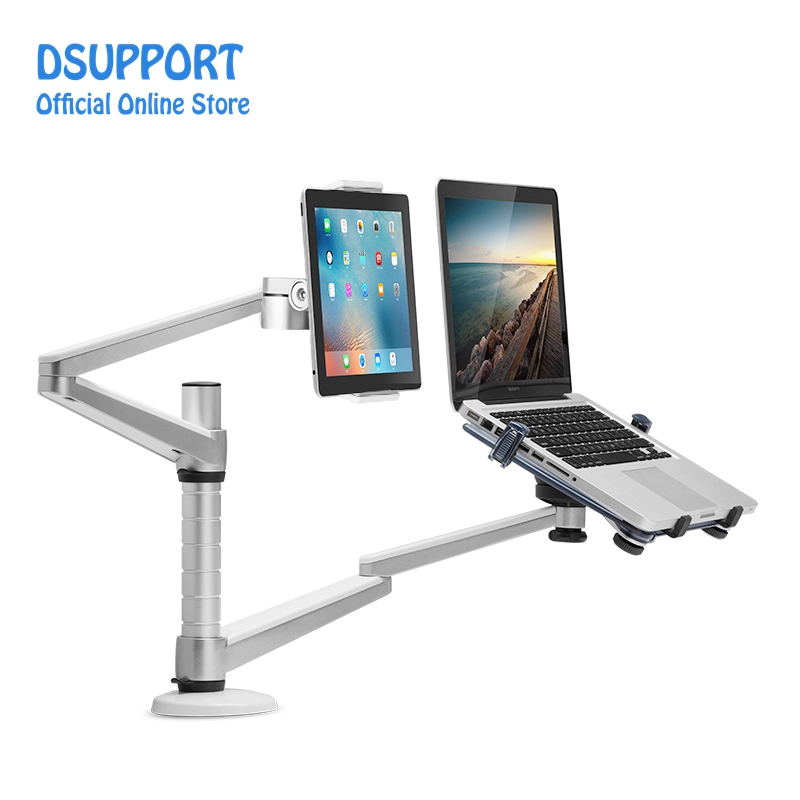 OA-9X Lazy Tablet Laptop Stand Adjustable Height Rotatable Holder for Notebook within 10-16 inch and Tablet PC 4.7-12.9 inch