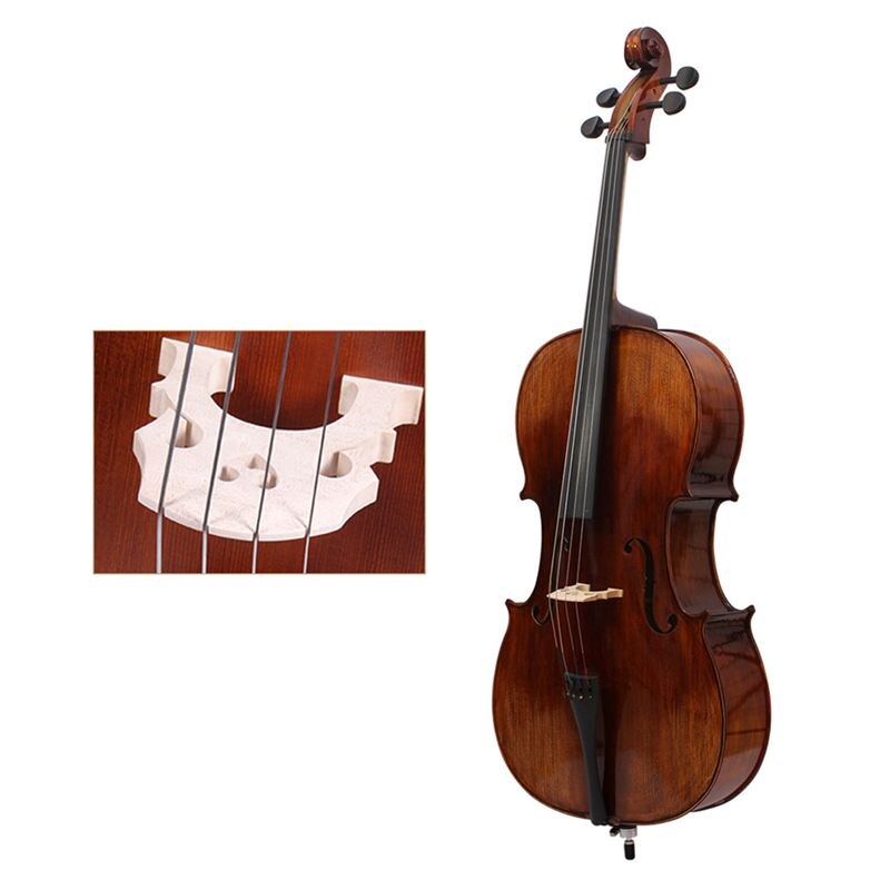 Ad cello bridge til 1/8 størrelse cello udsøgt ahorn materiale