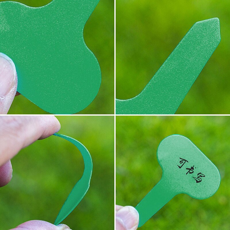 100Pcs T-Type Plant Markers Kleurrijke Pvc Plant Tags Tuin Kwekerij Label Plant Tags Waterdicht Tuinieren Tags Kas markers