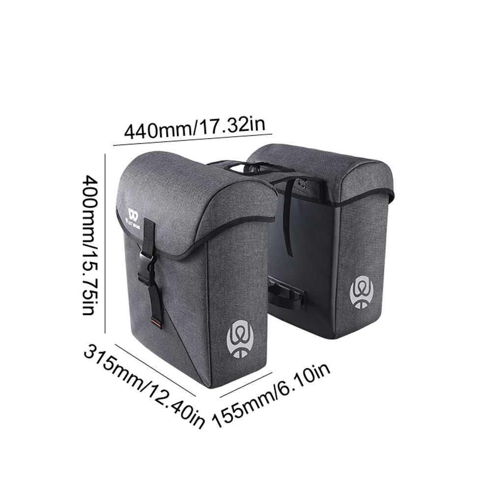 West Fietsen 35L Grote Capaciteit Fiets Dubbele Tas Achterbank Fiets Bagage Carriers Tassen Utility Riding Accessoire Trunk Bag