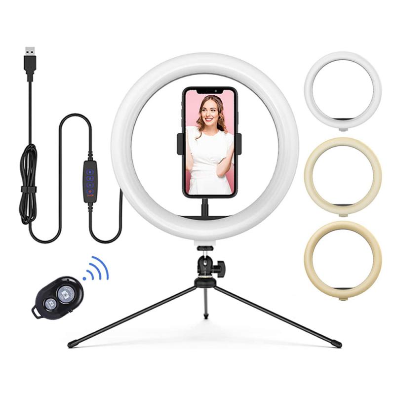 10'ring luz do anel pode ser escurecido led selfie foto vídeo aro de luz para anel celular luz tripode para movil com luz para maquiagem ao vivo