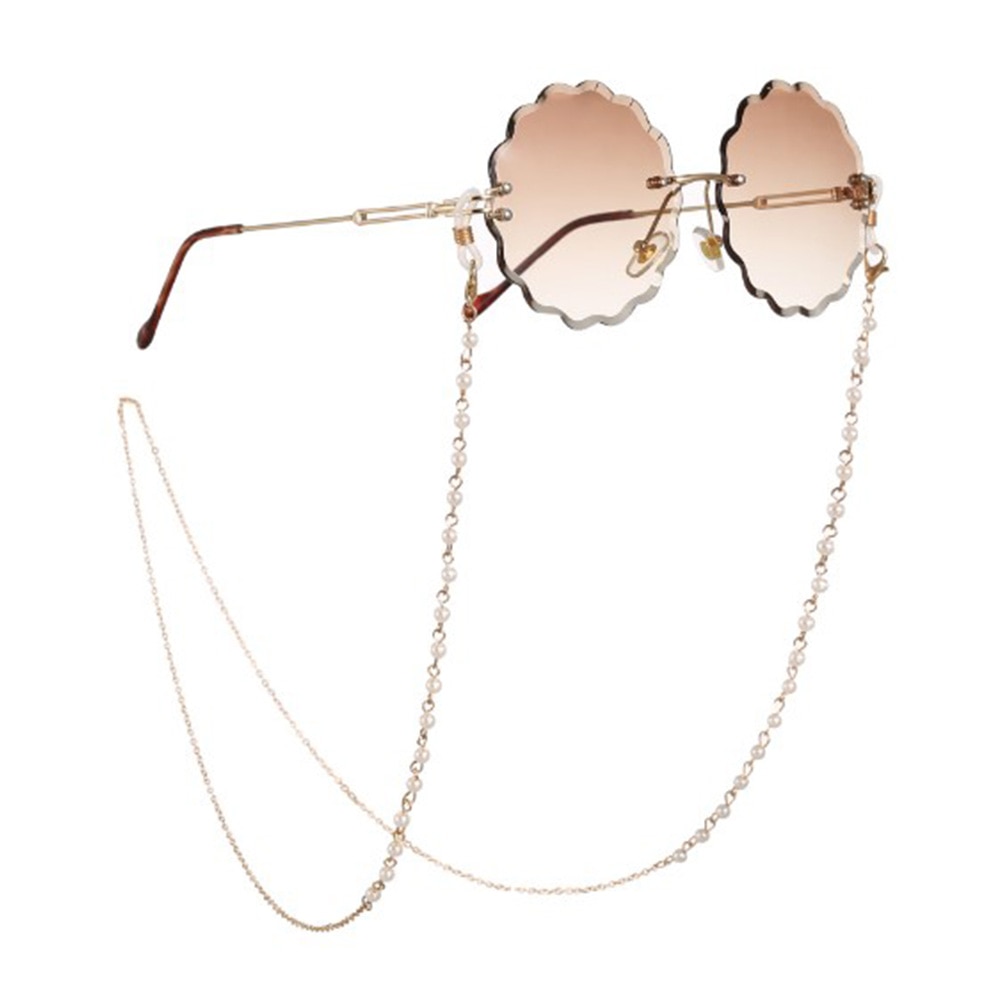 Leesbril Ketting Voor Vrouwen Metalen Zonnebril Snoeren Casual Parel Kralen Glazen Ketting Voor Bril Vrouwen