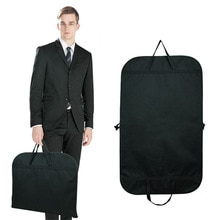 Zebella Black Men Dust-proof Hanger Coat Clothes Garment Suit Cover Storage Bags Durable Men Business Trip Travel Mochila