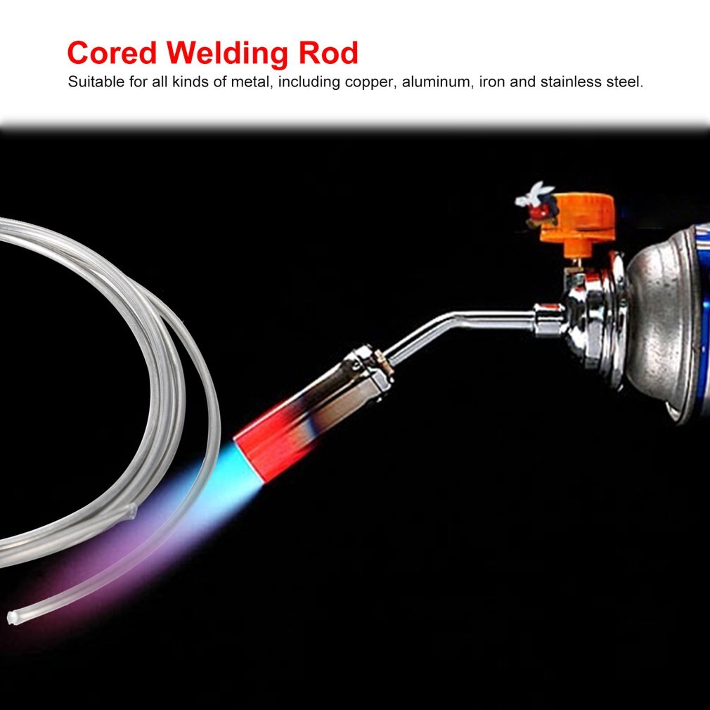 2mm 1m Welding Rod Copper Aluminum Low Temperature Flux Cored Wire Metal Brazing Stick Soldering Tool Electrode No Need Solder