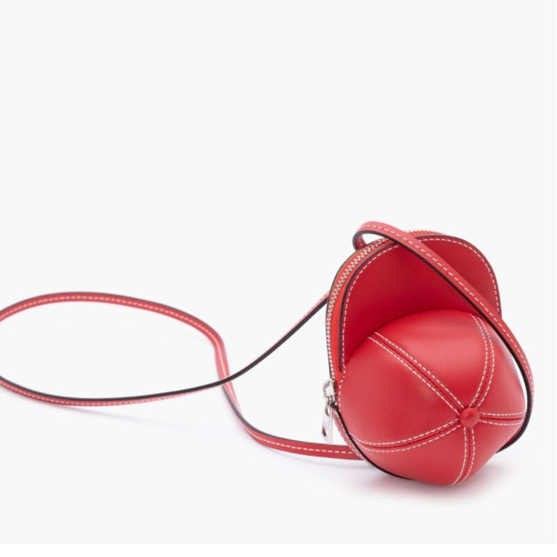 Jw Anderson Cap Tassen Pu Lederen Crossbody Tas Voor Vrouwen Eenvoudige Mode Schoudertas Dame Luxe Handtassen: red