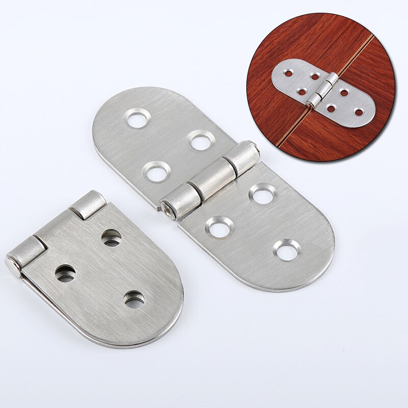 Bisagra de mesa redonda oculta con tapa, 180 grados, mesa plegable, bisagra de cobre, Hardware para muebles de 80x31mm, 2 unidades