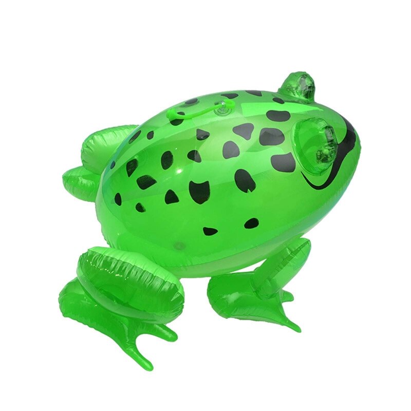 Funny Cute Inflatable Frog with Flashing Light Animal Blow up Toys Party Decor 97BD