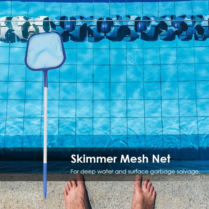 Blad Skimmer Mesh Netto Professionele Cleaner Zwembad Vijver Bad Schoonmaken Toolsl met Verstelbare 1.5m Telescopische Stang