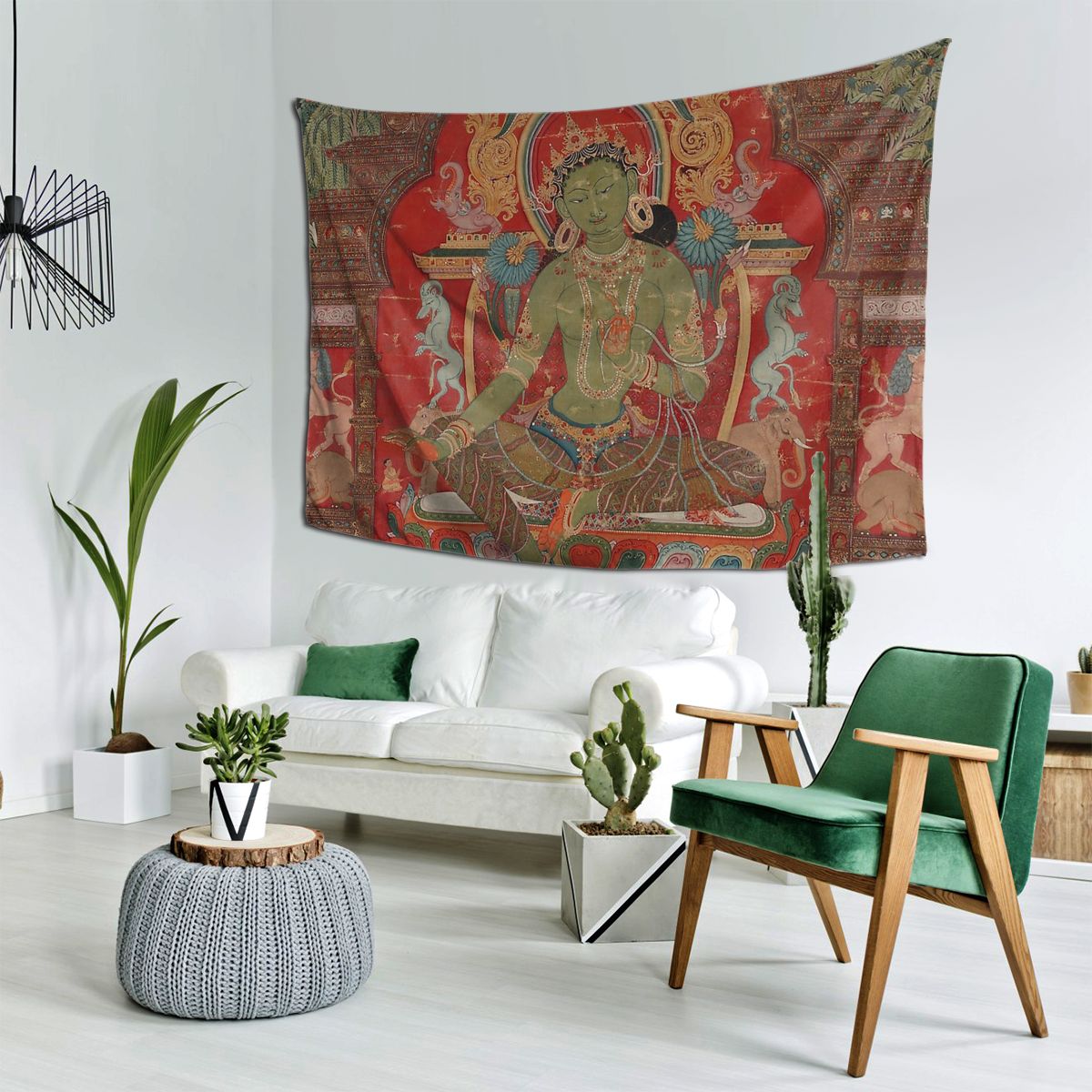 Buddha Tapestry Hanging Tapiz Bedspread Art Meditation Yoga Zen Buddhism Spiritual Buddhist Wall Cloth Polyester Beach Mat