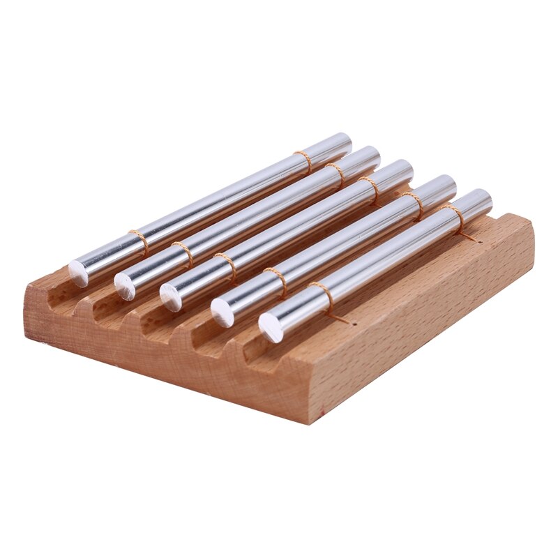 5-Tone Wooden Chimes with Mallet Percussion Musically Tuned Zenergy Chime Meditation Musical Toy