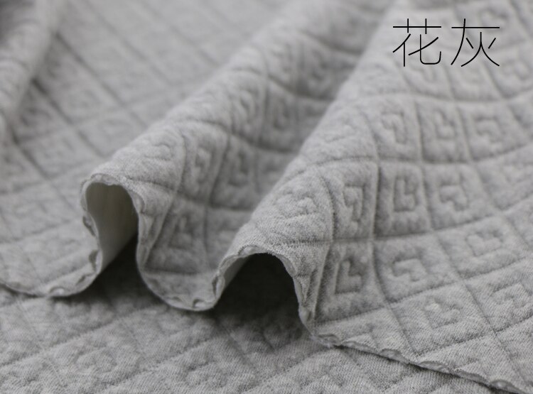 Three layers of warmth Cotton Knitted Laminated Fabric non-fluorescent for thicker jackets: Gray