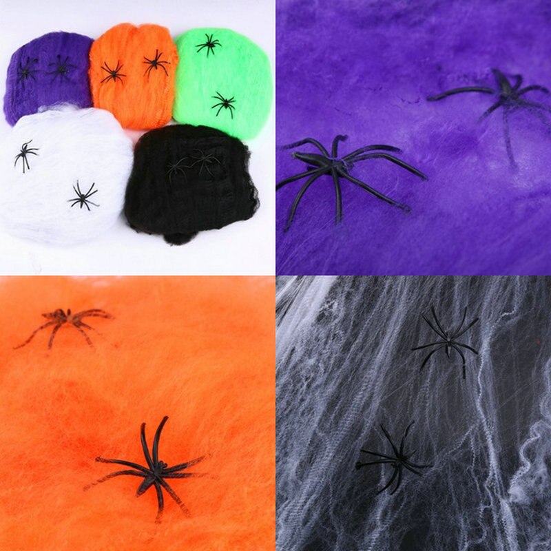 Newstretchable Haunted Spinneweb Prop Scary Spider Web Halloween Decoratie Halloween Party Benodigdheden Bar Thuis Huis