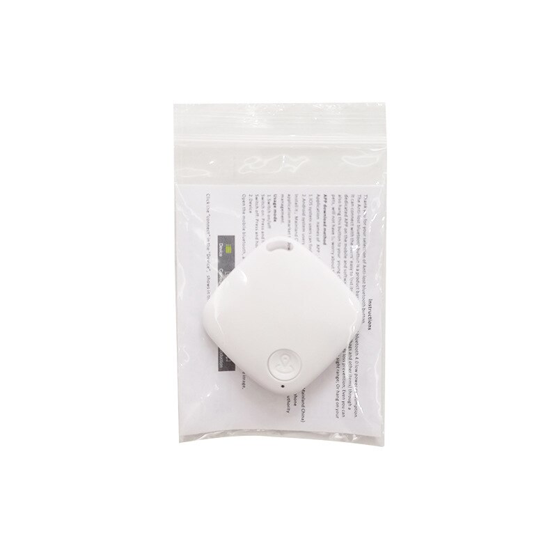 Pet Bluetooth Anti-Lost Device Cat Dog Smart Alarm Two-Way Locator Keychain Practical Convenient Pet Goods Localizador GPS Perro: C White
