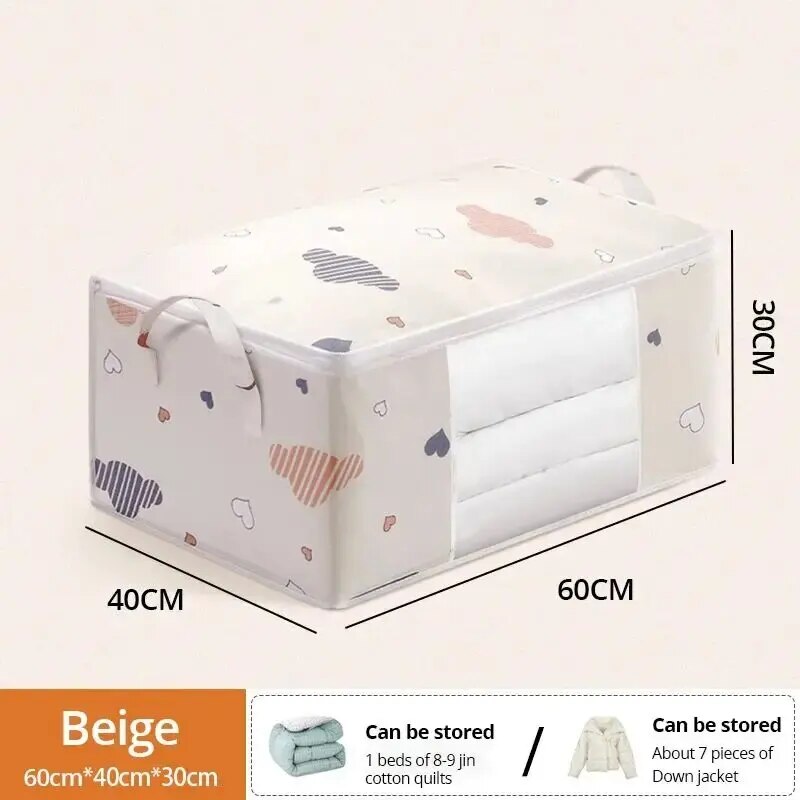 1pc Grote/Kleine Quilt Kleding Opbergtas Vocht Stofdicht Organizer Grote Capaciteit Dekbed Deken Sorteren Zakken: green