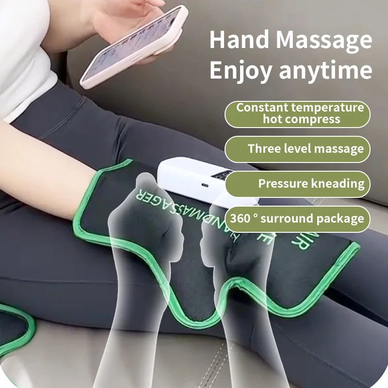 Handluchtcompressie Massageset met verwarmde palm Airbag Circulatiemassage Verlicht handvermoeidheid en pijn voor schoonheidssalon