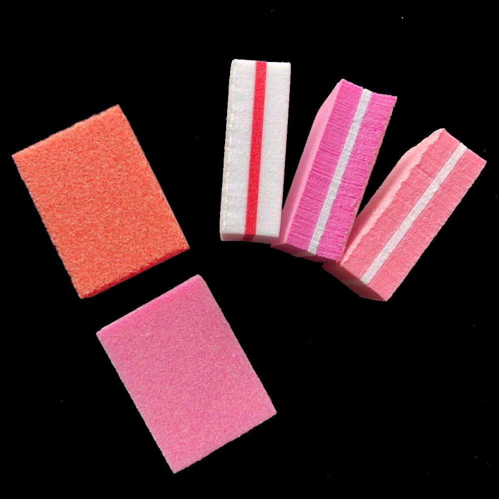 20 pcs random colour mini nail buffer block sponge block disposable nail file 100/180 mini nail buffer file manicure tool