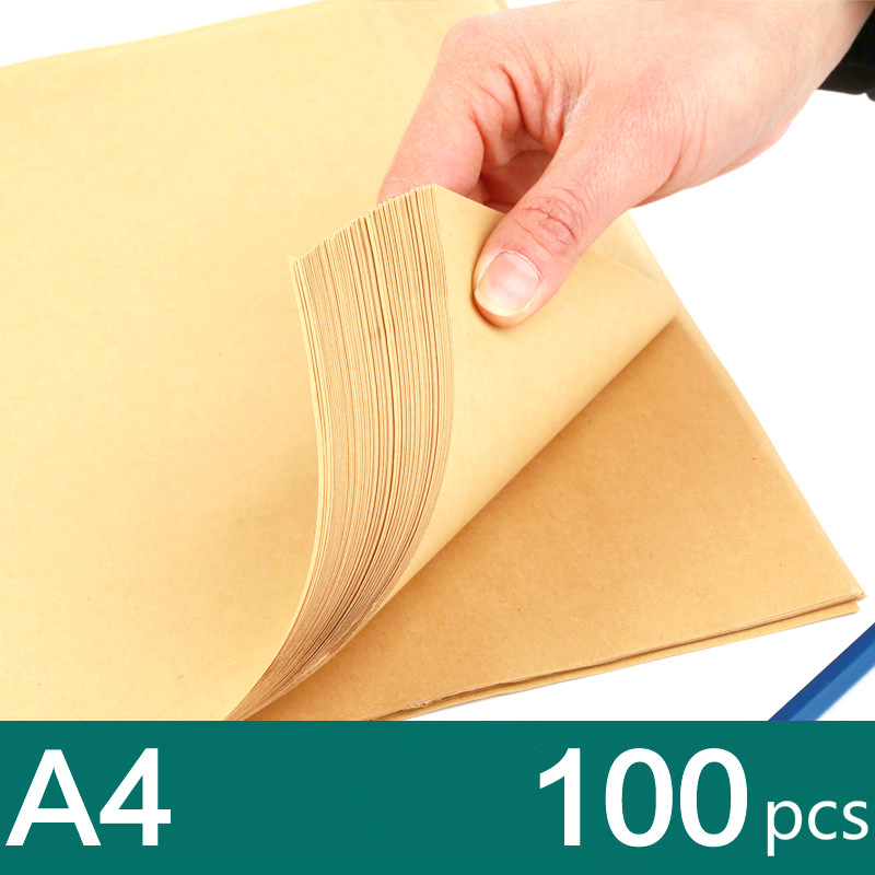 ¡Oferta! 100 unids/lote 80g papel kraft A4 papel de copia de Papel kraft para envolver papel hecho a mano