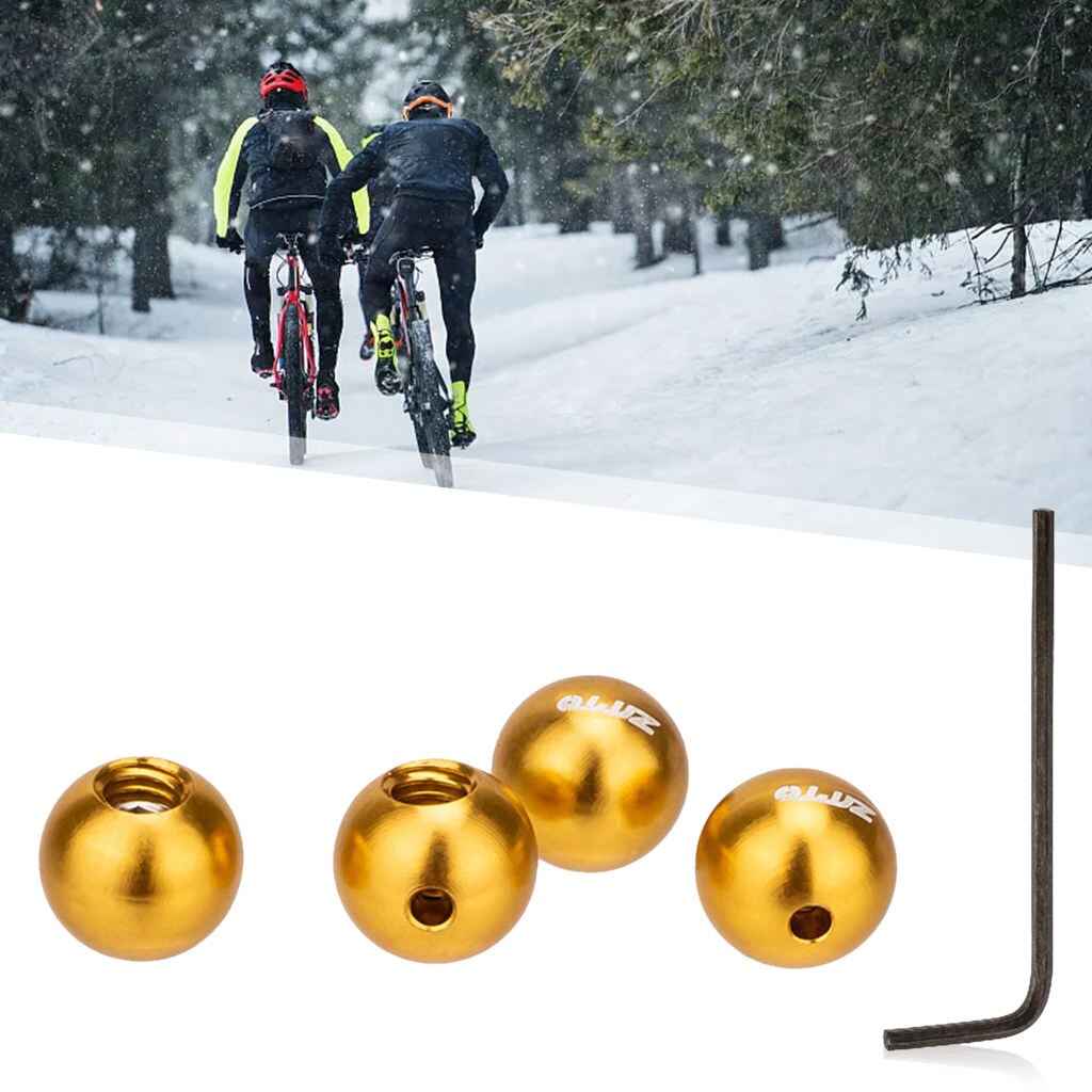 4Pcs Bicycle Brake Cable End Caps Set Ball Hat Sh ift Cable Tips for MTB Bike: Gold