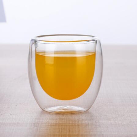 1 st dubbelväggigt glas kaffe te kopp juice muggar mjölk café kopp värmebeständig öl cocktail glas kopp: 80ml