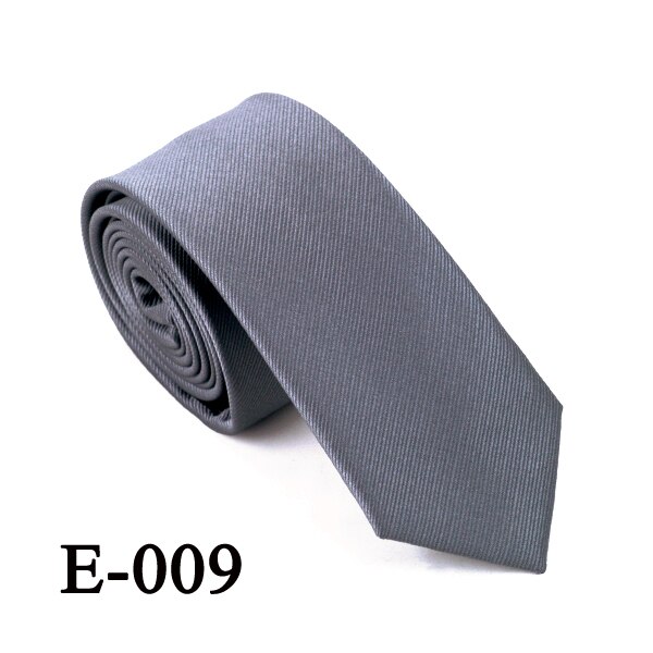 20 Styles Solid Men's Skinny Ties Plain Gravata Narrow Slim Ties Jacquard Woven Silk Ties for Mens Wedding Cravata 5.5cm: E009