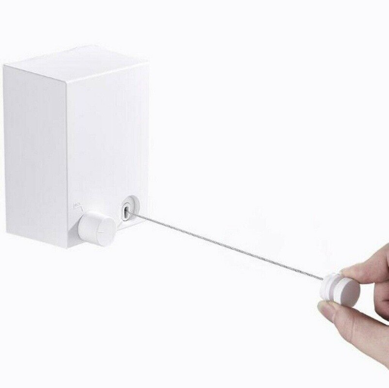 Indoor Outdoor Retractable Laundry Clothesline Wall Hanging Stretch Washing Clothes Line Shrinking Balcony Invisible Line