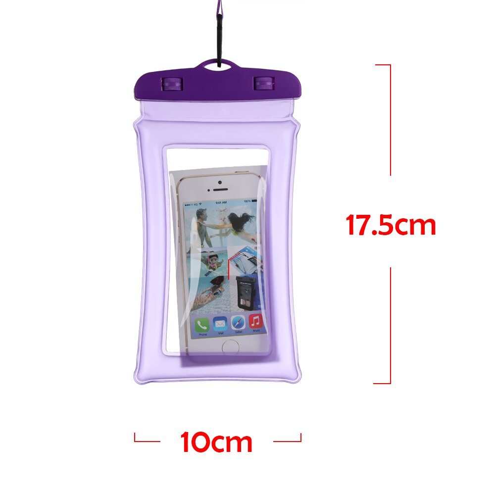 Mode Universal 6.3 inch Airbag Drijvende Zwemmen Tassen Waterdichte Touchscreen Phone Bag Onderwater Pouch Telefoon Geval Duurzaam