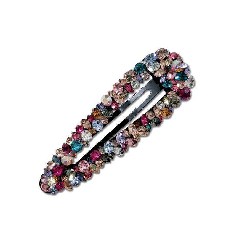 Accesorios para el cabello con pinza para el cabello hueca de lujo con diamantes de colores para mujer