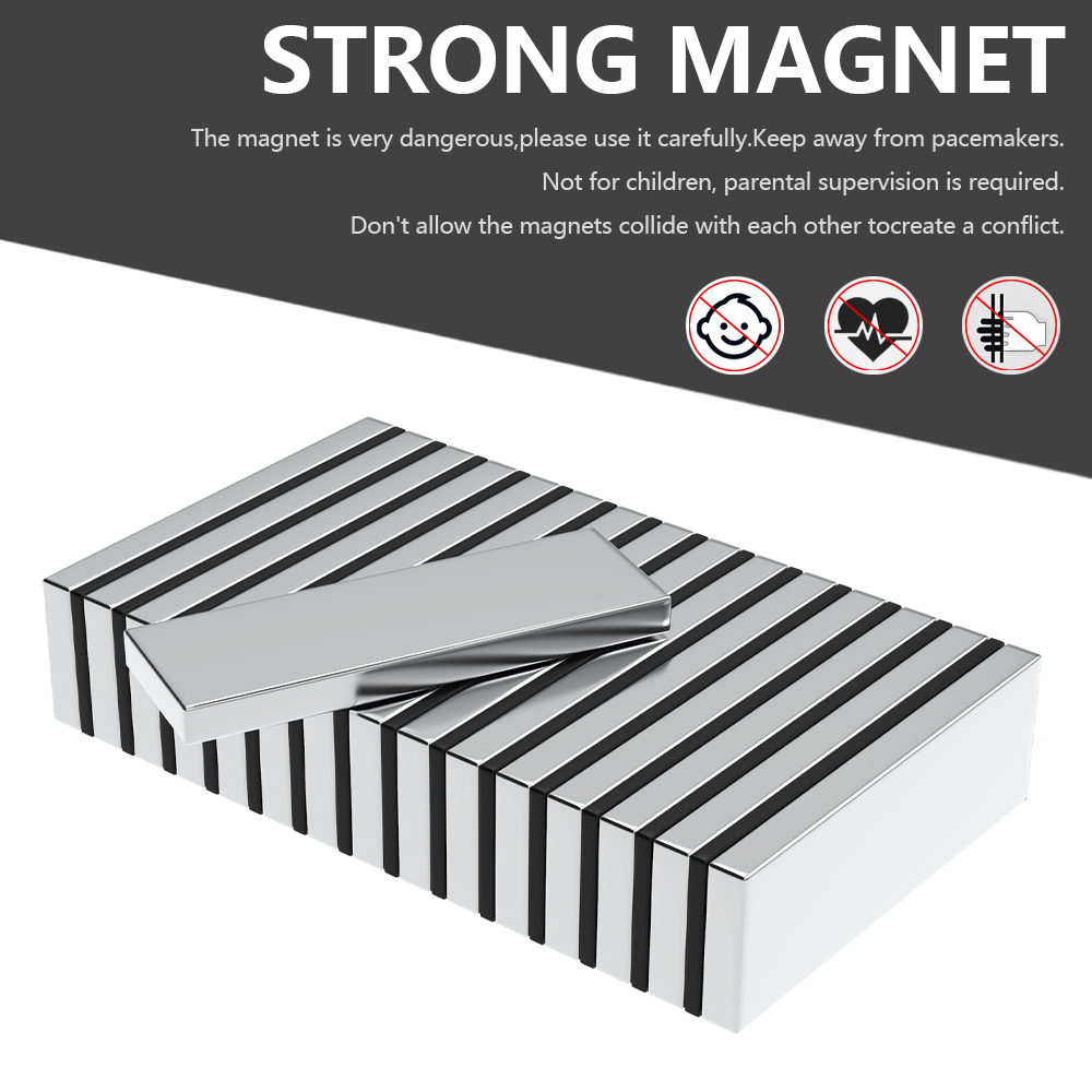 60 x 20 x 5 mm, leistungsstarker Magnetblock für Kühlschrank, DIY-Projekte, Wissenschaft und Büro, Kühlschrankmagnet