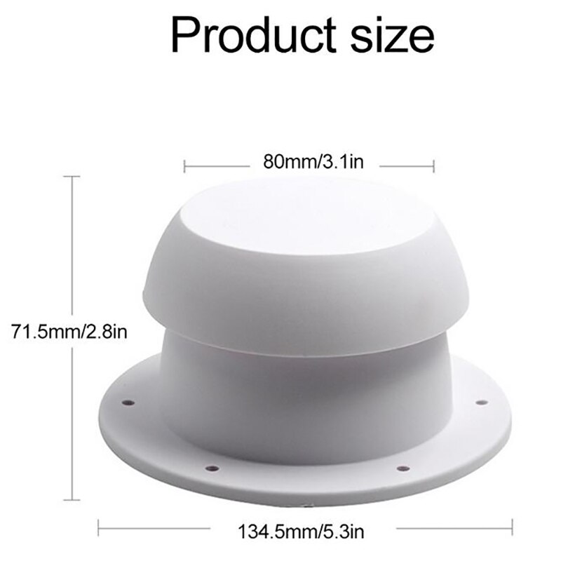 Round Mushroom Head Shape Ventilation Cap For Rv Accessories Top Mounted Round Exhaust Outlet Vent Cap