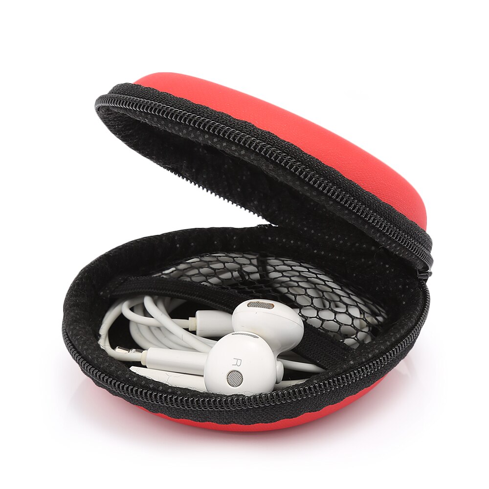 Mini Round Hard Earphones Case Portable Storage Bag for SD TF Cards Earphone Accessories Bags for xiaomi Samsung