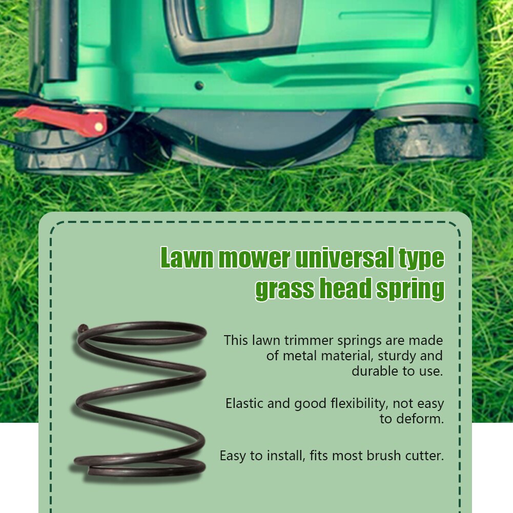 5pcs Universal Brush Cutter Spool Metal Bump Knob Grass Trimmer Head Springs Replacement Flexibility Elastic Easy Install Garden