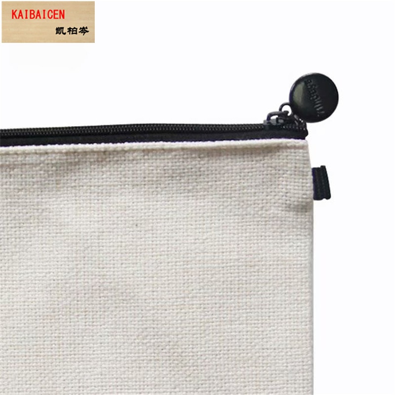 10pcs/lot Blank Sublimation linen Makeup Cosmetic Bag For Sublimation INK Print DIY Heat Press Transfer 23*16CM Pencil case