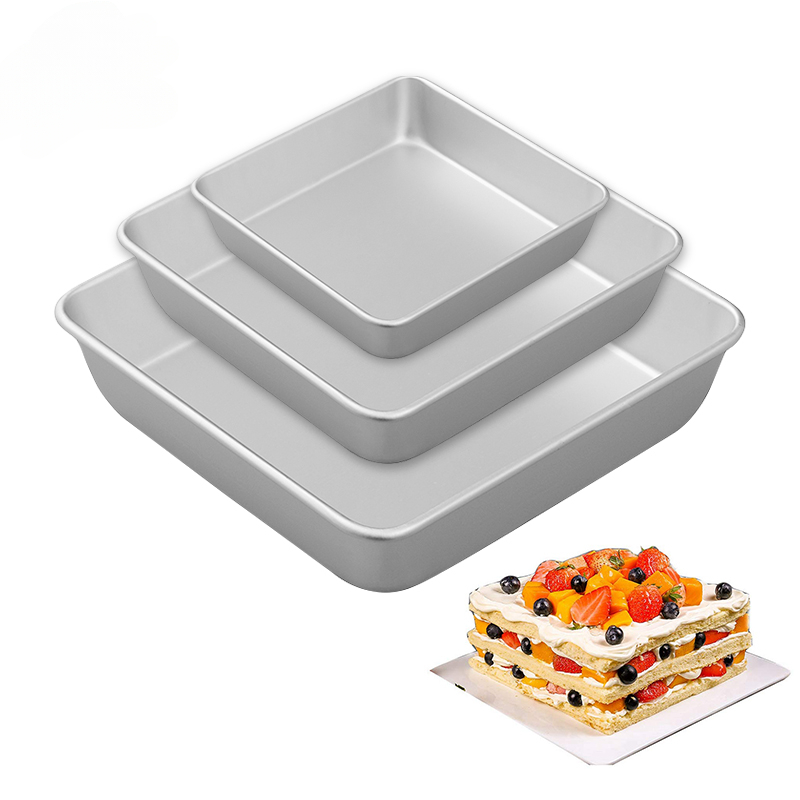 4/6/8inch quadratische Kuchen formen 3 Schichten Engel Lebensmittel Kuchen form Aluminium quadratische Backformen Backform