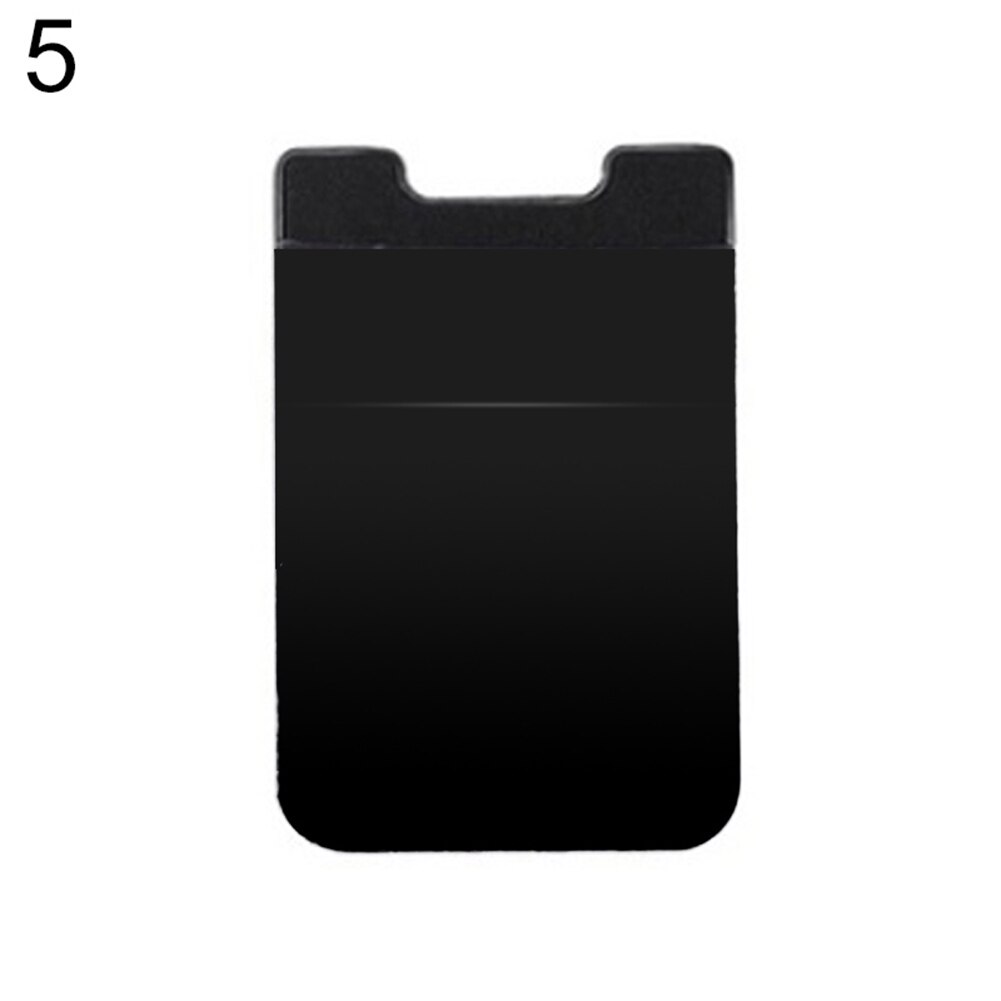 Marmer Zelfklevende Mobiele Telefoon Back Credit Id Kaarthouder Case Pocket Cover: Black