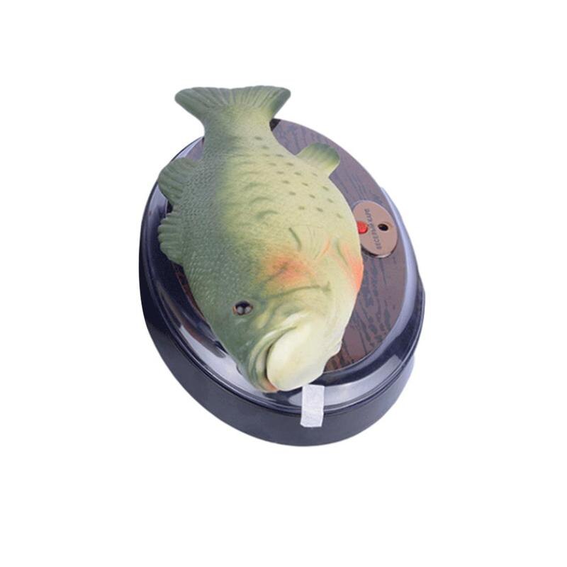 1Pc Elektrische Zingen Zalm Zingen Kloppend Plastic Vis Spoof Speelgoed Kind Halloween Speelgoed Q9V5