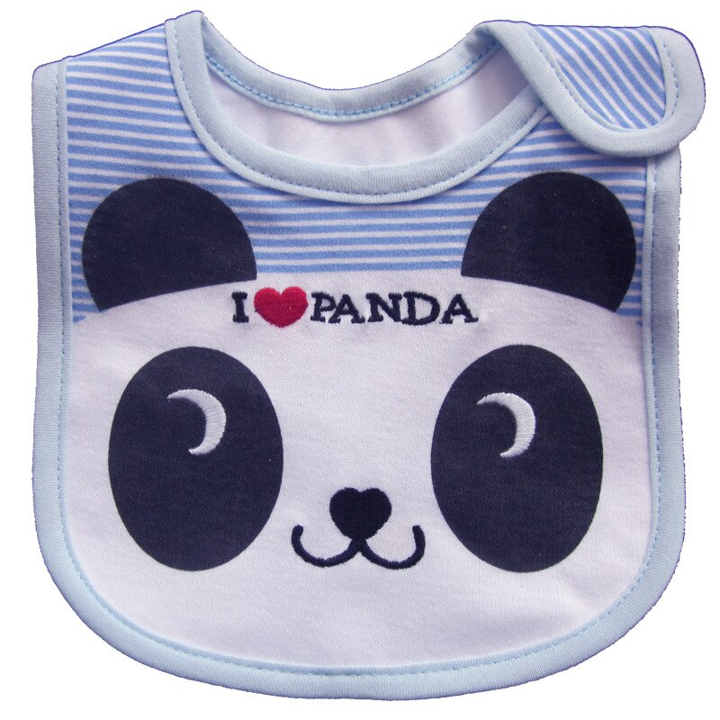 Baby Slabbetjes Leuke Cartoon Patroon Peuter Baby Waterdichte Speeksel Handdoek Katoen Fit 0-3 Jaar Oude Baby Burp Doeken voeden: Panda