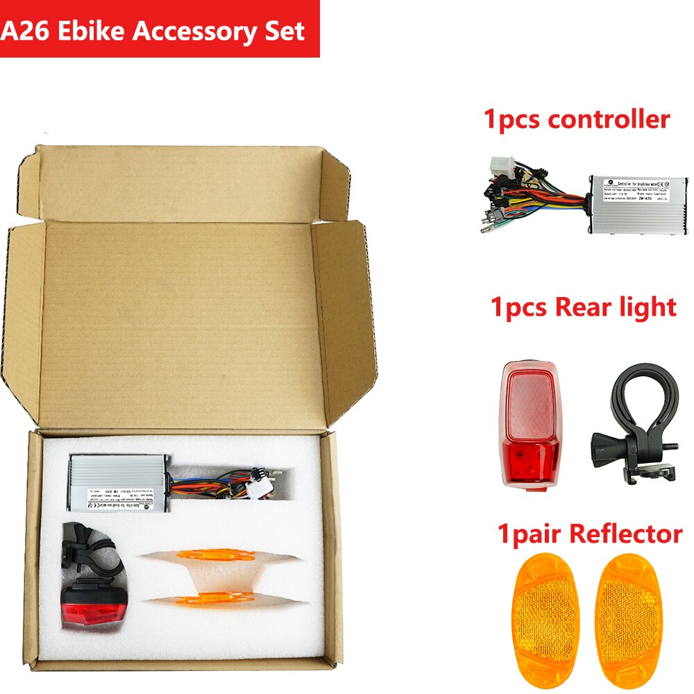 ADO Accessories Set For A16 A20 A20F A26 Ebike 3pcs Original Replacement Parts 350W/500W DC Motor Controller Rear light Reflecto: A26 Accessories Set