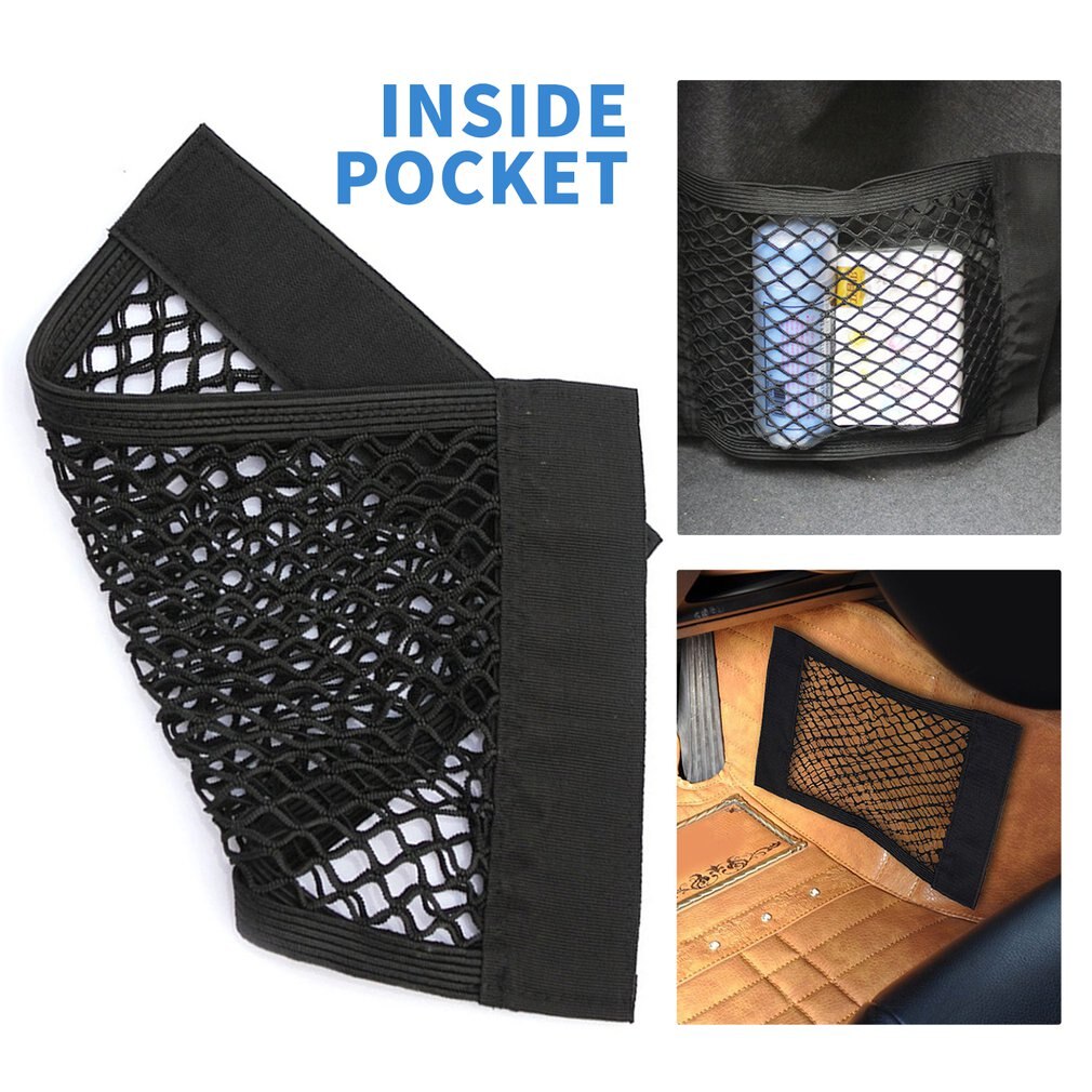 Kofferbak Bagagenet Met Plakband Bagagenet Auto Accessoires Interieur Organizer Bag Voor Flessen/Boodschappen